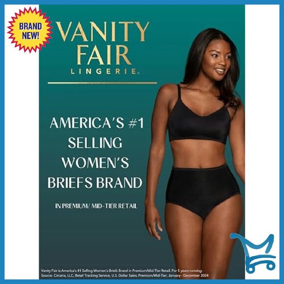 Silky Stretch Brief Panties with Satin Trim - Full Coverage Comfort - Picture 6 of 6